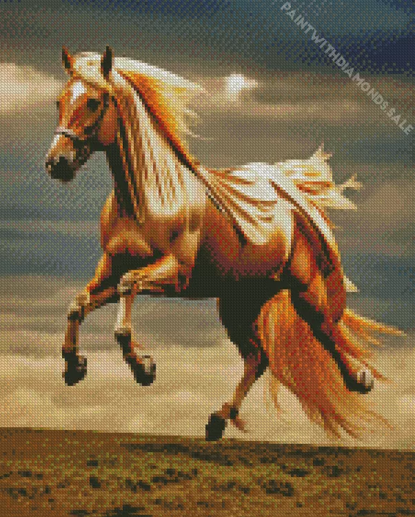 flying Palomino Diamond By Numbers Flying Palomino Diamond Painting