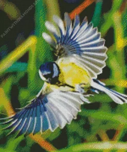 Flying Parus Bird Diamond Painting