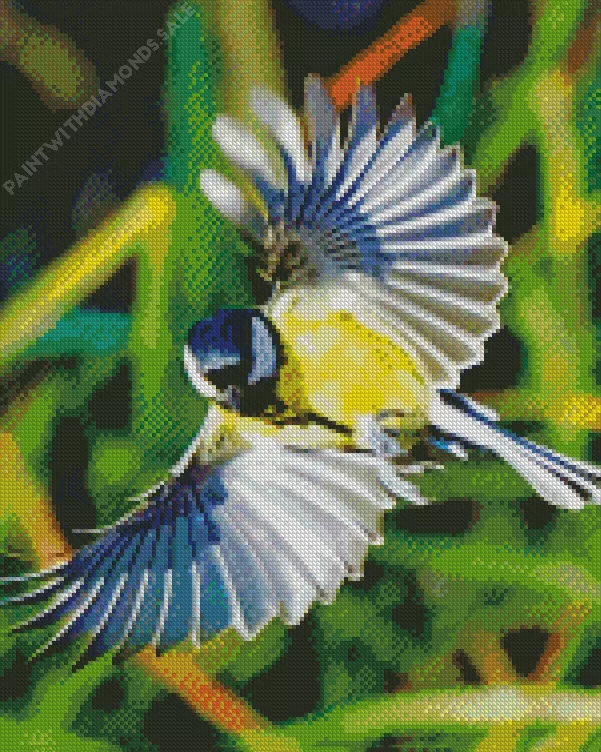 flying Parus Bird Diamond Dotz Flying Parus Bird Diamond Painting