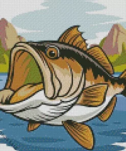 Funny Bass Fish Diamond Painting