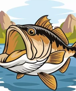 Funny Bass Fish Diamond Painting
