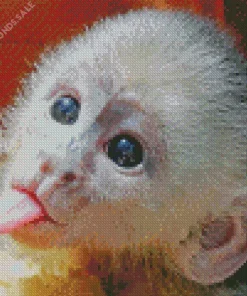 Funny Capuchin Monkey Diamond Painting
