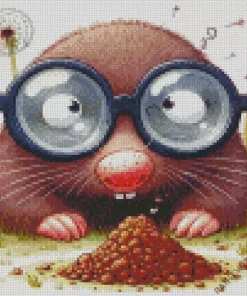 Funny Mole Animal Diamond Painting