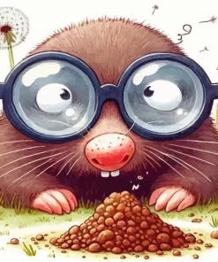 Funny Mole Animal Diamond Painting