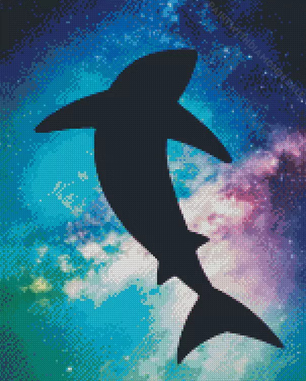 galaxy Orca whale silhouette Diamond Paintings Galaxy Orca Whale Silhouette Diamond Painting