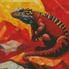 Geometric Gila Monster Diamond Painting