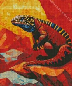 Geometric Gila Monster Diamond Painting