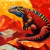 Geometric Gila Monster Diamond Painting