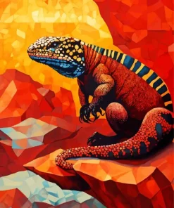 Geometric Gila Monster Diamond Painting