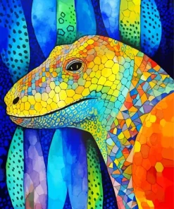 Geometric Komodo Dragon Diamond Painting