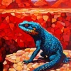 Geometric Blue Gila Monster Diamond Painting