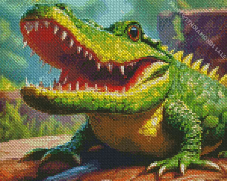 giant Alligator Diamond By Numbers Giant Alligator Diamond Painting