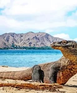 Giant Komodo Dragon Diamond Painting