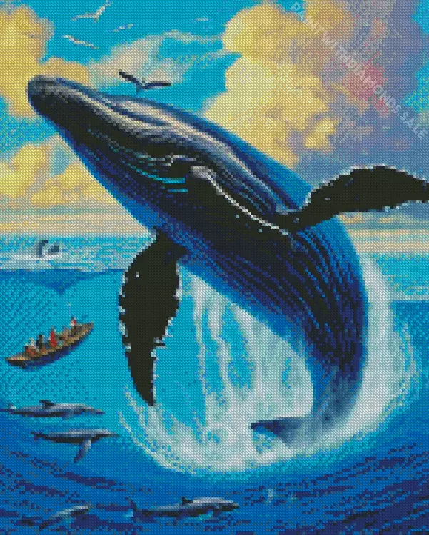 giant blue Whale Diamond Paintings Giant Blue Whale Diamond Painting