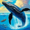 Giant Blue Whale Diamond Painting