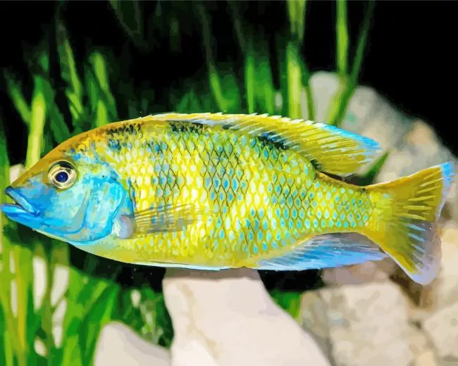 green Cichlid Diamond Paints Green Cichlid Diamond Painting