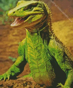 Green Komodo Dragon Diamond Painting