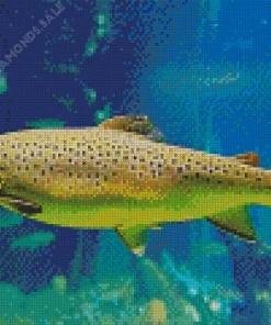Green Trout Fish Diamond Painting