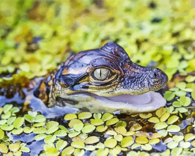 green eyed Alligator Diamond Paintings Green Eyed Alligator Diamond Painting
