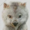 Grey Wombat Diamond Painting
