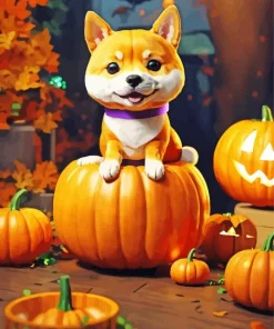 Halloween Shiba Inu Diamond Painting