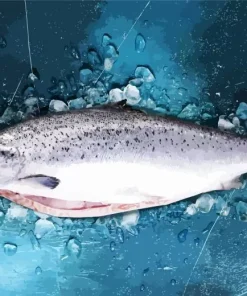 Ice Salmon Diamond Painting