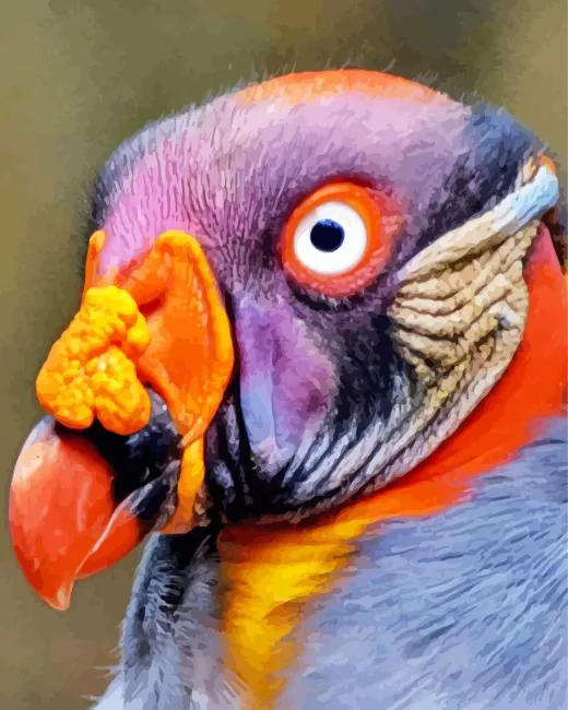 king vulture Diamond With Numbers King Vulture Diamond Painting