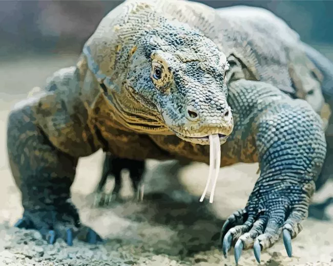 komodo dragon head Diamond Paintings Komodo Dragon Head Diamond Painting