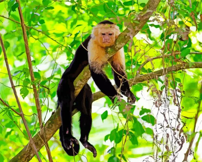 lazy Capuchin Monkey Diamond Paintings Lazy Capuchin Monkey Diamond Painting