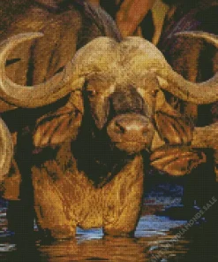 Long Horned Buffalo Diamond Painting