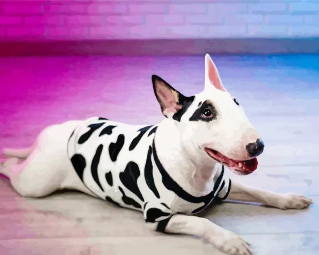 lovely Bull Terrier dog Diamond Paintings Lovely Bull Terrier Dog Diamond Painting