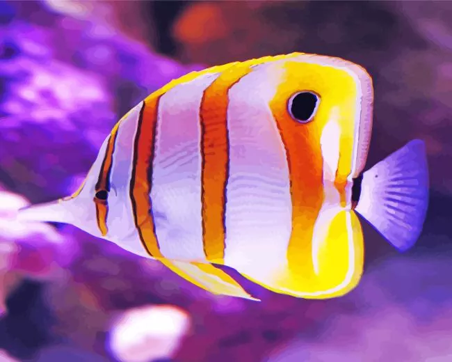 lovely Copperband Butterfly fish Diamond Paints Lovely Copperband Butterfly Fish Diamond Painting