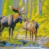 Lovely Moose Diamond Painting