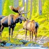 Lovely Moose Diamond Painting