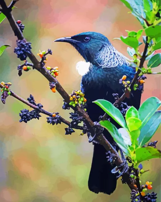 lovely Tui bird Diamond Paints Lovely Tui Bird Diamond Painting
