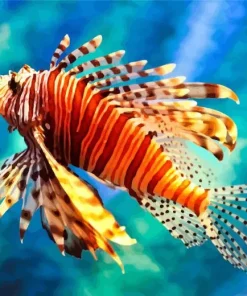 Lovely Orange Lionfish Diamond Painting