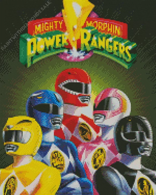 mighty morphin power rangers art Diamond Paintings Mighty Morphin Power Rangers Art Diamond Painting