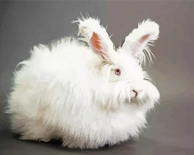 old fluffy Angora rabbit Diamond Paintings Old Fluffy Angora Rabbit Diamond Painting