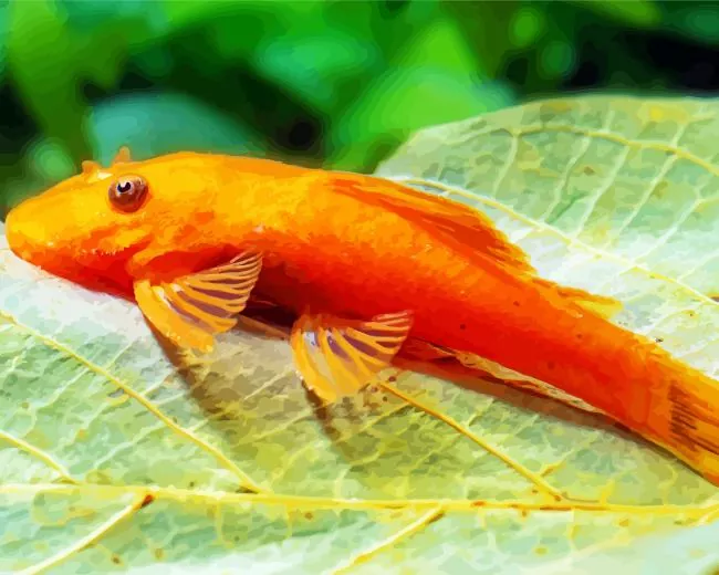 orange Pleco Fish Diamond Paints Orange Pleco Fish Diamond Painting
