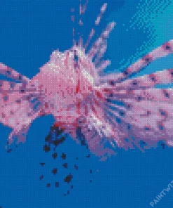 Pink Cute Lionfish Diamond Painting