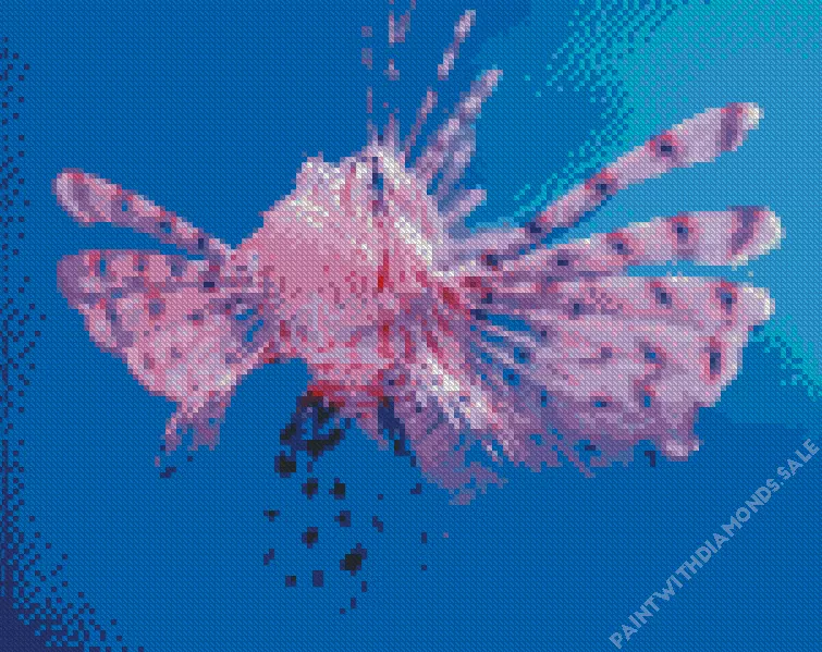 pink cute Lionfish Diamond Paintings Pink Cute Lionfish Diamond Painting