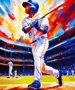 Pop Art Baseballer Diamond Painting