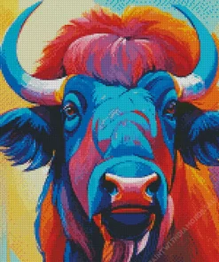 Pop Art Bison Diamond Painting