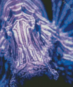 Purple Neon Lionfish Diamond Painting