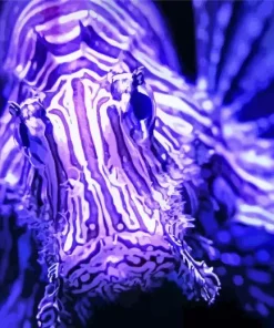 Purple Neon Lionfish Diamond Painting