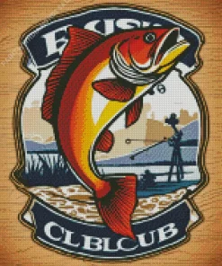 Red Bass Fish Diamond Painting