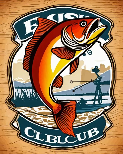 red Bass fish Diamond With Numbers Red Bass Fish Diamond Painting