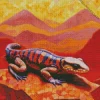Red Gila Monster Diamond Painting