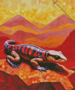 Red Gila Monster Diamond Painting