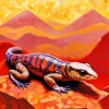 Red Gila Monster Diamond Painting